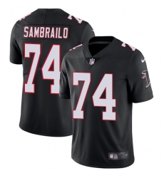Men's Nike Atlanta Falcons #74 Ty Sambrailo Black Alternate Vapor Untouchable Limited Player NFL Jersey