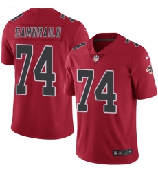 Youth Nike Atlanta Falcons #74 Ty Sambrailo Limited Red Rush Vapor Untouchable NFL Jersey