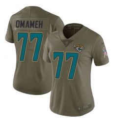 Women's Nike Jacksonville Jaguars #77 Patrick Omameh Limited Olive 2017 Salute to Service NFL Jersey