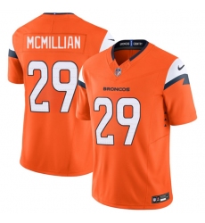 Men's Denver Broncos #29 Ja'Quan McMillan Orange 2025 F.U.S.E. Vapor Limited Football Stitched Jersey