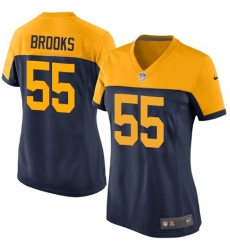 Women's Nike Green Bay Packers #55 Ahmad Brooks Navy Blue Alternate Vapor Untouchable Elite Player NFL Jersey