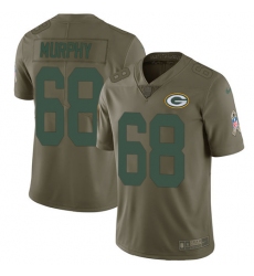 Youth Nike Green Bay Packers #68 Kyle Murphy Limited Olive 2017 Salute to Service NFL Jersey