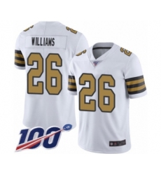 Men's New Orleans Saints #26 P.J. Williams Limited White Rush Vapor Untouchable 100th Season Football Jersey