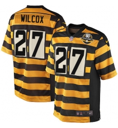 Youth Nike Pittsburgh Steelers #27 J.J. Wilcox Limited Yellow/Black Alternate 80TH Anniversary Throwback NFL Jersey