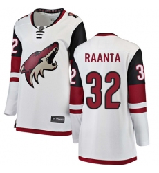 Women's Arizona Coyotes #32 Antti Raanta Authentic White Away Fanatics Branded Breakaway NHL Jersey