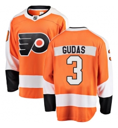 Men's Philadelphia Flyers #3 Radko Gudas Fanatics Branded Orange Home Breakaway NHL Jersey