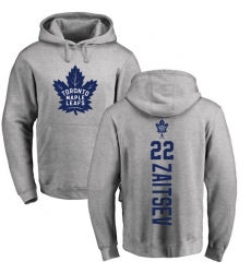 NHL Adidas Toronto Maple Leafs #22 Nikita Zaitsev Ash Backer Pullover Hoodie