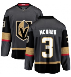 Men's Vegas Golden Knights #3 Brayden McNabb Authentic Black Home Fanatics Branded Breakaway NHL Jersey