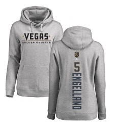NHL Women's Adidas Vegas Golden Knights #5 Deryk Engelland Gray Backer Pullover Hoodie