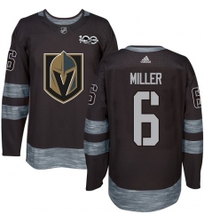 Men's Adidas Vegas Golden Knights #6 Colin Miller Authentic Black 1917-2017 100th Anniversary NHL Jersey