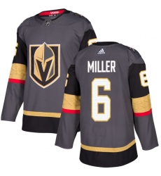 Youth Adidas Vegas Golden Knights #6 Colin Miller Authentic Gray Home NHL Jersey