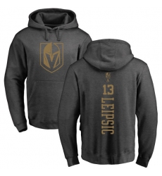 NHL Adidas Vegas Golden Knights #13 Brendan Leipsic Charcoal One Color Backer Pullover Hoodie