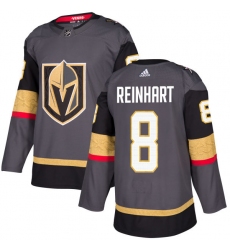 Men's Adidas Vegas Golden Knights #8 Griffin Reinhart Premier Gray Home NHL Jersey