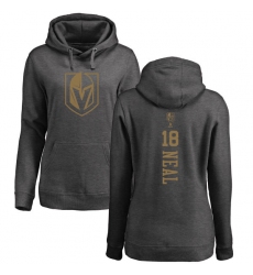 NHL Women's Adidas Vegas Golden Knights #18 James Neal Charcoal One Color Backer Pullover Hoodie
