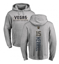 NHL Adidas Vegas Golden Knights #15 Jon Merrill Gray Backer Pullover Hoodie