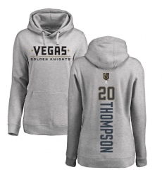 NHL Women's Adidas Vegas Golden Knights #20 Paul Thompson Gray Backer Pullover Hoodie