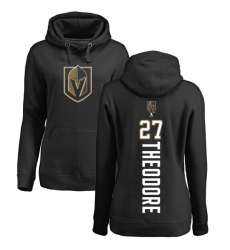 NHL Women's Adidas Vegas Golden Knights #27 Shea Theodore Black Backer Pullover Hoodie