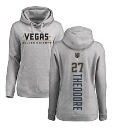 NHL Women's Adidas Vegas Golden Knights #27 Shea Theodore Gray Backer Pullover Hoodie
