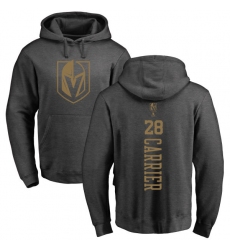 NHL Adidas Vegas Golden Knights #28 William Carrier Charcoal One Color Backer Pullover Hoodie