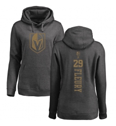 NHL Women's Adidas Vegas Golden Knights #29 Marc-Andre Fleury Charcoal One Color Backer Pullover Hoodie