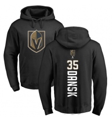 NHL Adidas Vegas Golden Knights #35 Oscar Dansk Black Backer Pullover Hoodie