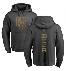 NHL Adidas Vegas Golden Knights #33 Maxime Lagace Charcoal One Color Backer Pullover Hoodie