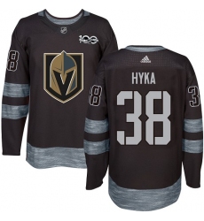 Men's Adidas Vegas Golden Knights #38 Tomas Hyka Authentic Black 1917-2017 100th Anniversary NHL Jersey
