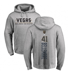 NHL Adidas Vegas Golden Knights #41 Pierre-Edouard Bellemare Gray Backer Pullover Hoodie