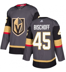 Youth Adidas Vegas Golden Knights #45 Jake Bischoff Authentic Gray Home NHL Jersey