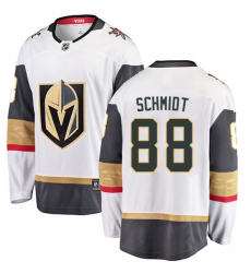 Men's Vegas Golden Knights #88 Nate Schmidt Authentic White Away Fanatics Branded Breakaway NHL Jersey