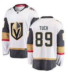 Youth Vegas Golden Knights #89 Alex Tuch Authentic White Away Fanatics Branded Breakaway NHL Jersey