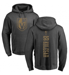 NHL Adidas Vegas Golden Knights #55 Keegan Kolesar Charcoal One Color Backer Pullover Hoodie