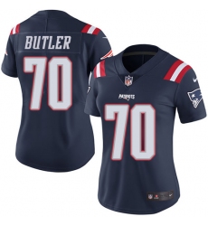 Women's Nike New England Patriots #70 Adam Butler Limited Navy Blue Rush Vapor Untouchable NFL Jersey