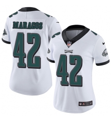 Women's Nike Philadelphia Eagles #42 Chris Maragos White Vapor Untouchable Limited Player NFL Jersey