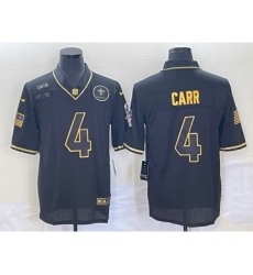 Men's New Orleans Saints #4 Derek Carr Black Gold 2020 Salute To Service Stitched NFL Nike Limited Jersey