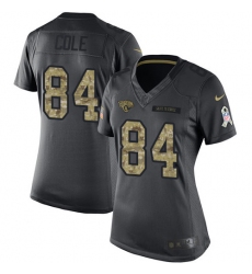 Women's Nike Jacksonville Jaguars #84 Keelan Cole Limited Black 2016 Salute to Service NFL Jersey
