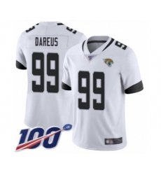 Men's Jacksonville Jaguars #99 Marcell Dareus White Vapor Untouchable Limited Player 100th Season Football Jersey