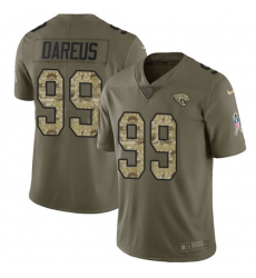 Youth Nike Jacksonville Jaguars #99 Marcell Dareus Limited Olive/Camo 2017 Salute to Service NFL Jersey