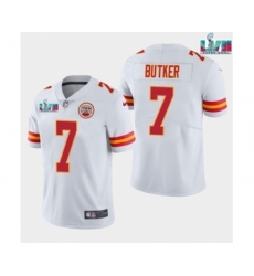 Men’s Kansas City Chiefs #7 Harrison Butker White Super Bowl LVII Vapor Untouchable Limited Stitched Jersey