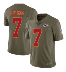 Youth Nike Kansas City Chiefs #7 Harrison Butker Limited Olive 2017 Salute to Service NFL Jersey