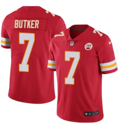 Youth Nike Kansas City Chiefs #7 Harrison Butker Red Team Color Vapor Untouchable Limited Player NFL Jersey