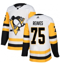 Youth Adidas Pittsburgh Penguins #75 Ryan Reaves Authentic White Away NHL Jersey