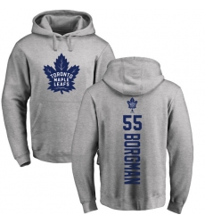NHL Adidas Toronto Maple Leafs #55 Andreas Borgman Ash Backer Pullover Hoodie