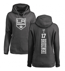 NHL Women's Adidas Los Angeles Kings #17 Jonny Brodzinski Charcoal One Color Backer Pullover Hoodie