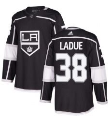 Men's Adidas Los Angeles Kings #38 Paul LaDue Authentic Black Home NHL Jersey