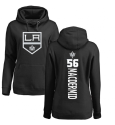 NHL Women's Adidas Los Angeles Kings #56 Kurtis MacDermid Black Backer Pullover Hoodie