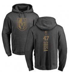 NHL Adidas Vegas Golden Knights #47 Luca Sbisa Charcoal One Color Backer Pullover Hoodie