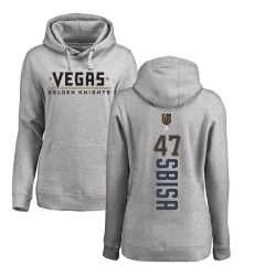 NHL Women's Adidas Vegas Golden Knights #47 Luca Sbisa Gray Backer Pullover Hoodie
