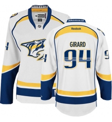 Women's Reebok Nashville Predators #94 Samuel Girard Authentic White Away NHL Jersey