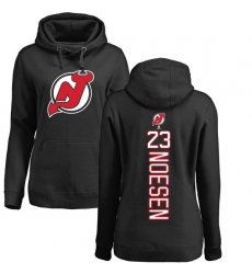 NHL Women's Adidas New Jersey Devils #23 Stefan Noesen Black Backer Pullover Hoodie